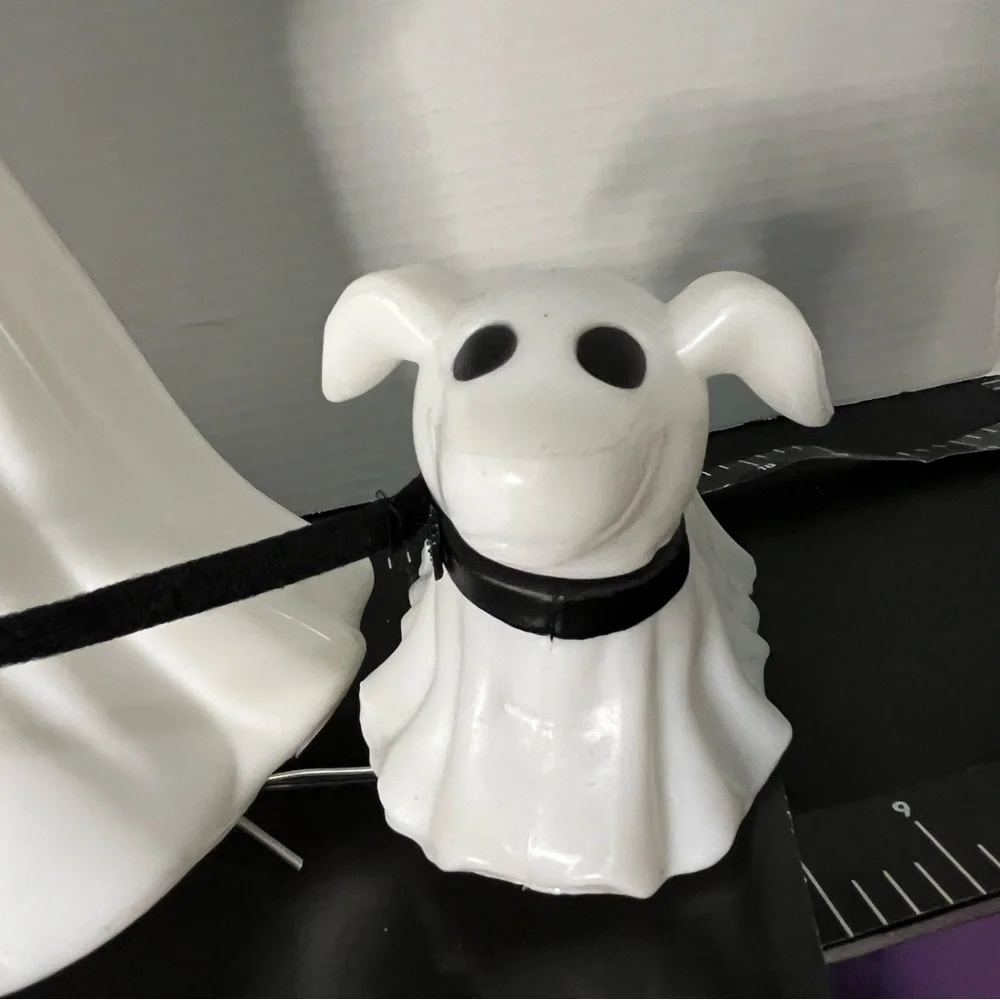 White Ghost and Dog Halloween Decor
